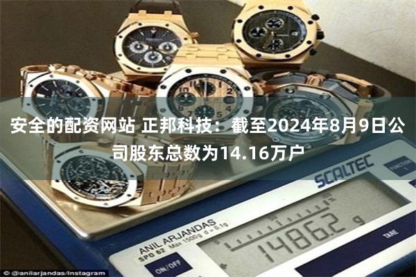 安全的配资网站 正邦科技：截至2024年8月9日公司股东总数为14.16万户